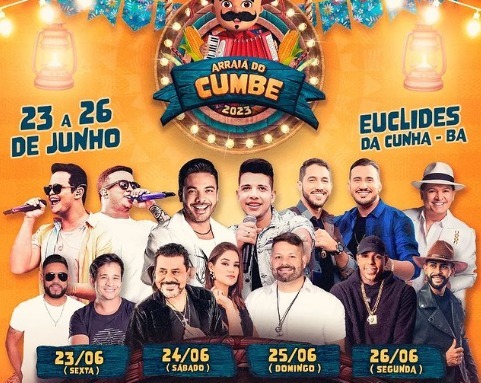 Prefeitura de Euclides da Cunha divulga programação completa do Arraiá do Cumbe 2023
